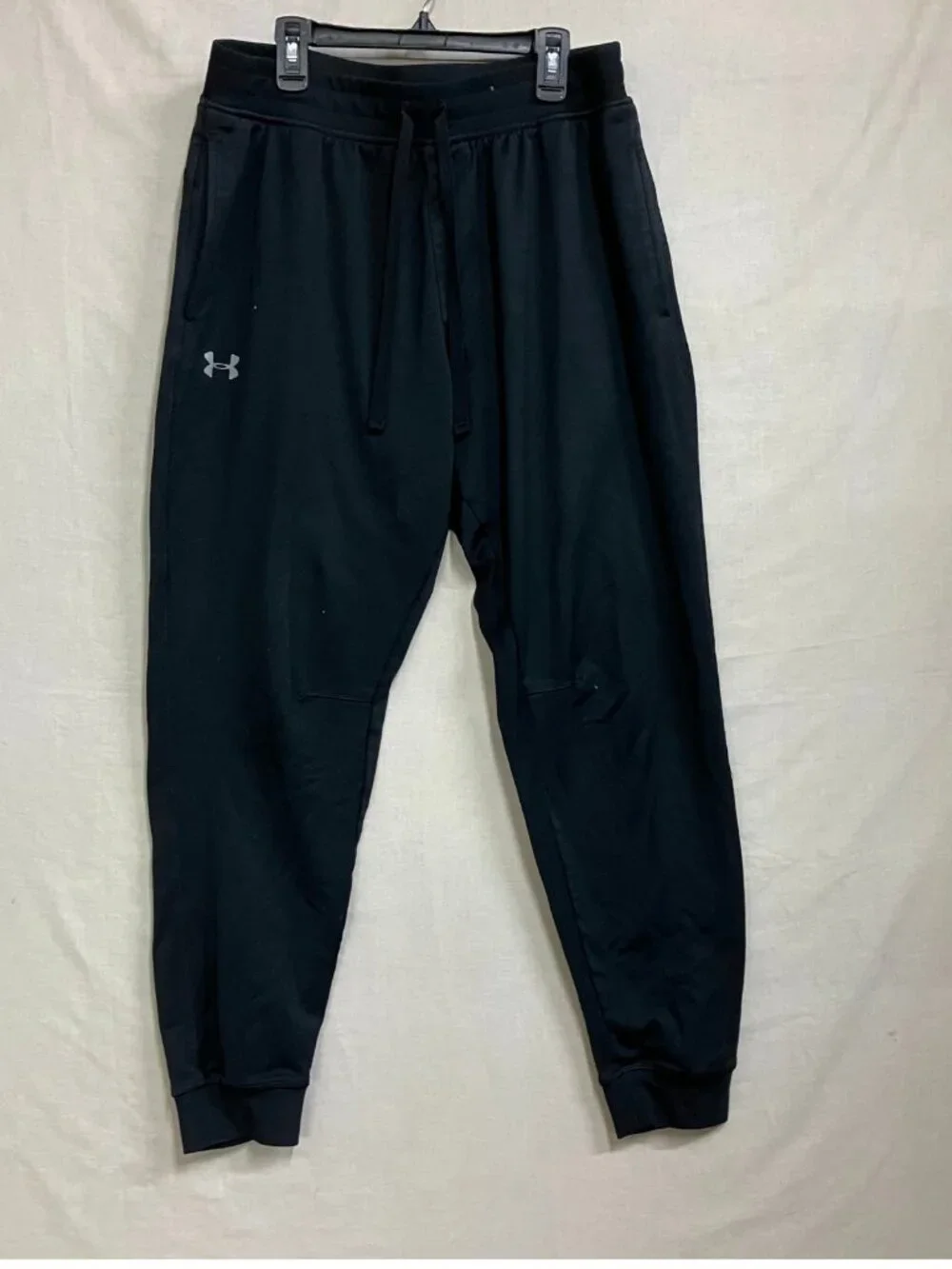 Under Armour Jogger Pants Men's L Black Loose Fit Athletic Sweatpants Drawstring
